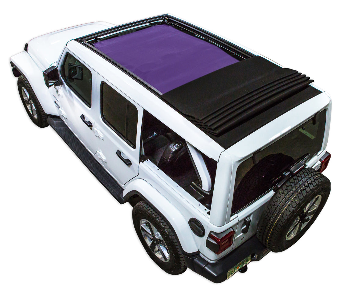 Jeep Wrangler JLU Sky One Touch Power Top Sun Shade Solid Color Shade Top (2018–2026)