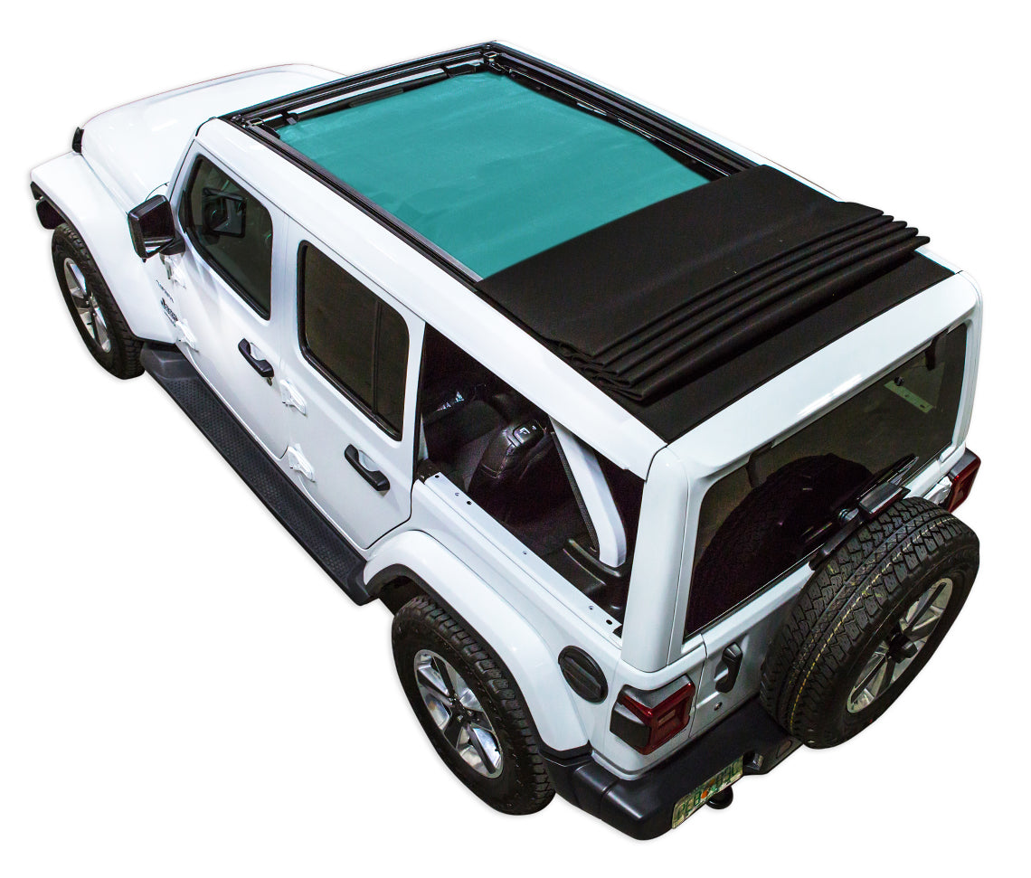Jeep Wrangler JLU Sky One Touch Power Top Sun Shade Solid Color Shade Top (2018–2026)