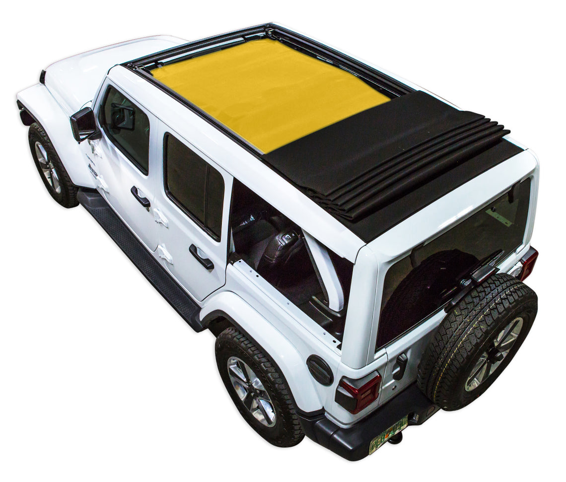 Jeep Wrangler JLU Sky One Touch Power Top Sun Shade Solid Color Shade Top (2018–2026)