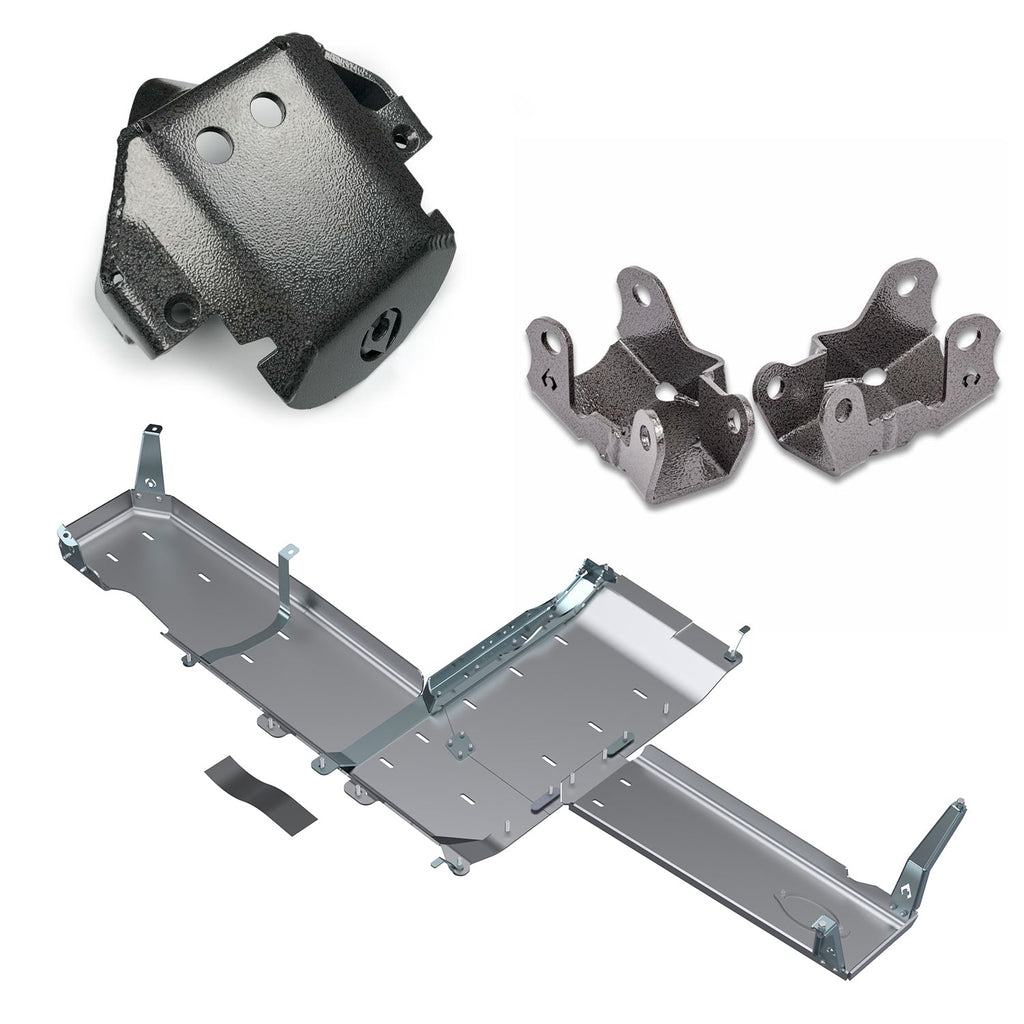 Paquete de protección JLU 2.0L: Cubrecarter *Reembolso instantáneo de 100.00, Cubre cárter delantero CAD gratis, Cubre brazos de control inferiores traseros y ¡Sombrero gratis!