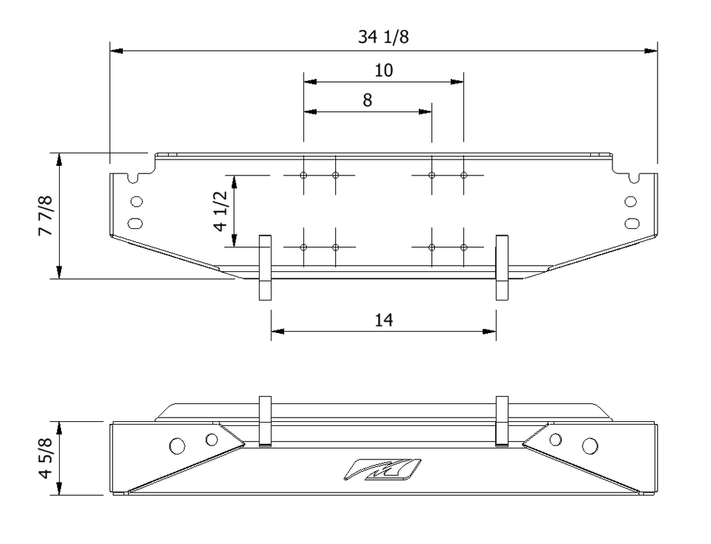Parachoques delantero corto Motobilt Jeep Wrangler YJ / TJ / LJ