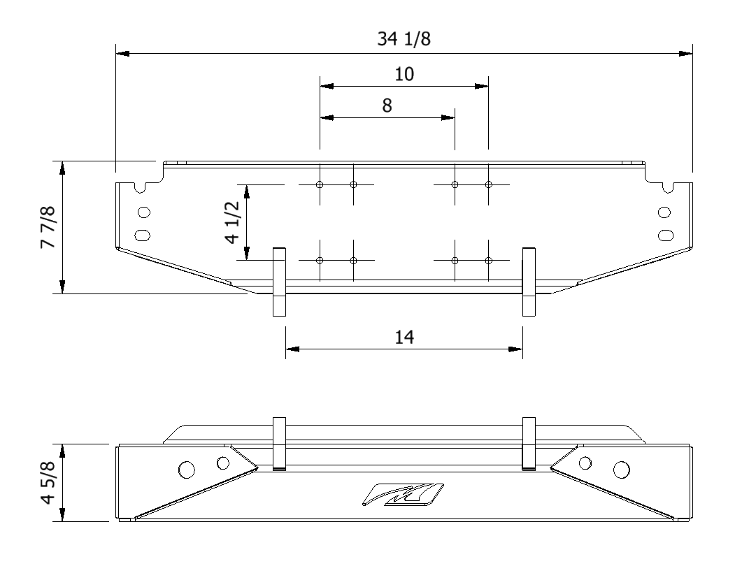 Parachoques delantero corto Motobilt Jeep Wrangler YJ / TJ / LJ