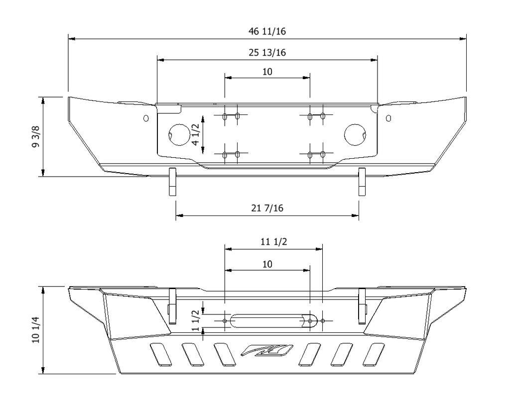 Parachoques delantero Motobilt Jeep Wrangler JK / JKU Crusher