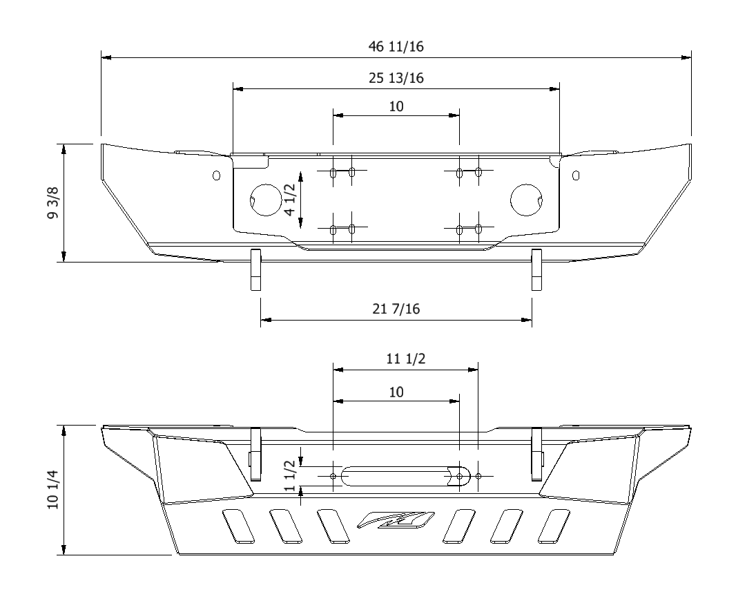 Parachoques delantero Motobilt Jeep Wrangler JK / JKU Crusher