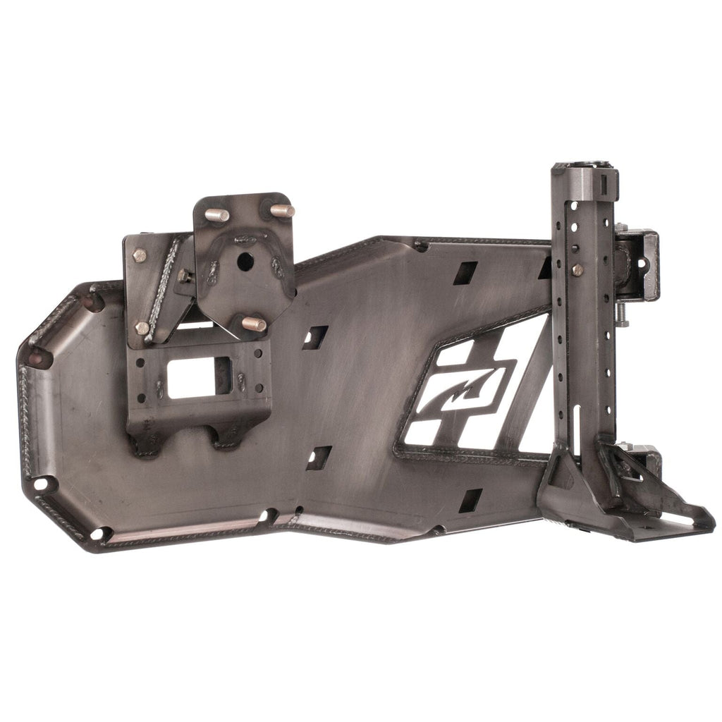Motobilt Jeep Wrangler JK / JKU Spare Tire Carrier w/ HiLift Jack Mount  8 x 6.5 ( 8 Lug Wheels )