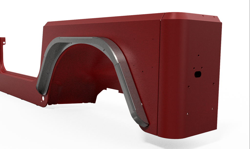 Guardabarros Trasero Crusher de 2" de Ensanchamiento para Jeep TJ/LJ