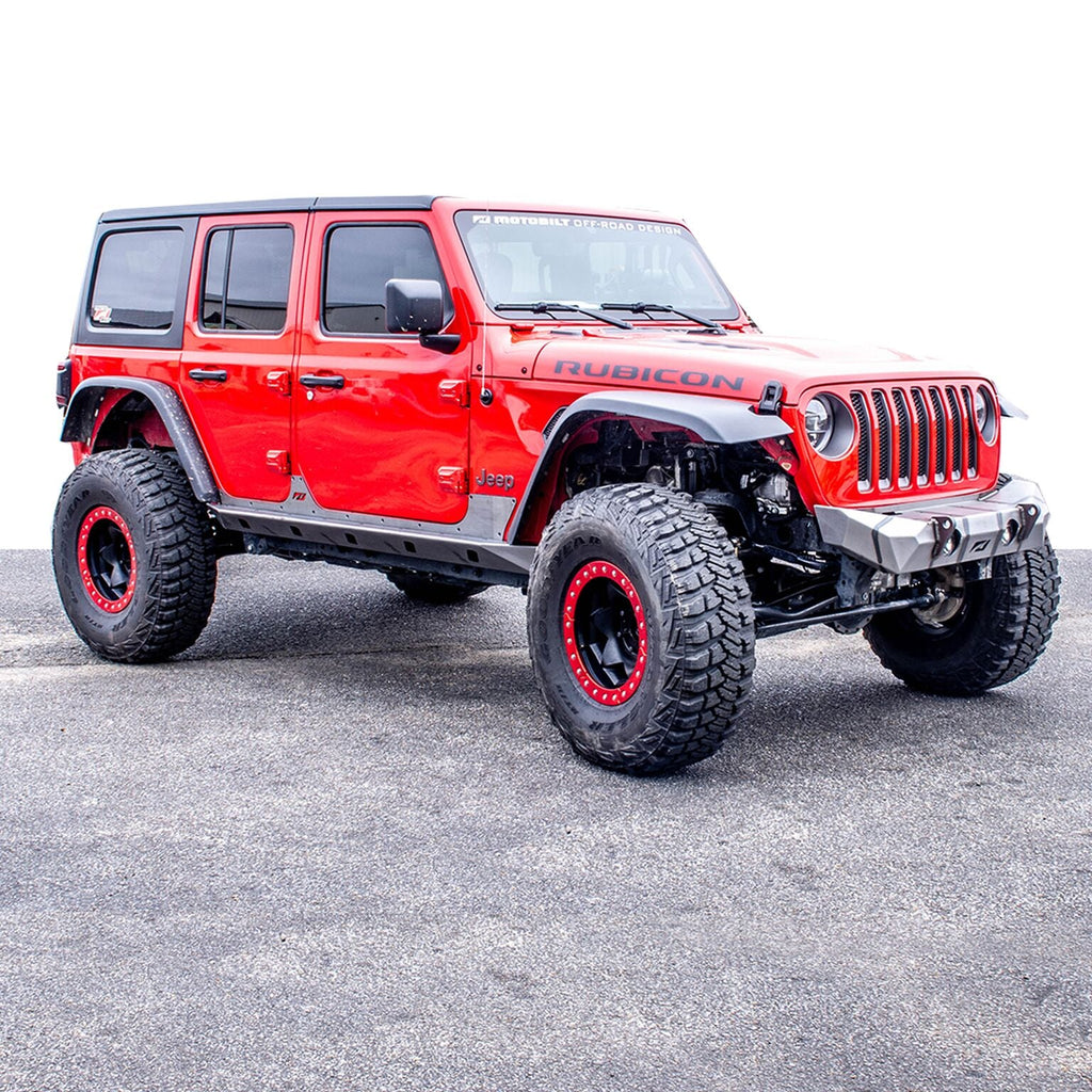Motobilt Parachoques delantero Hammer para Jeep Wrangler JL / Gladiator JT con soporte para faros antiniebla