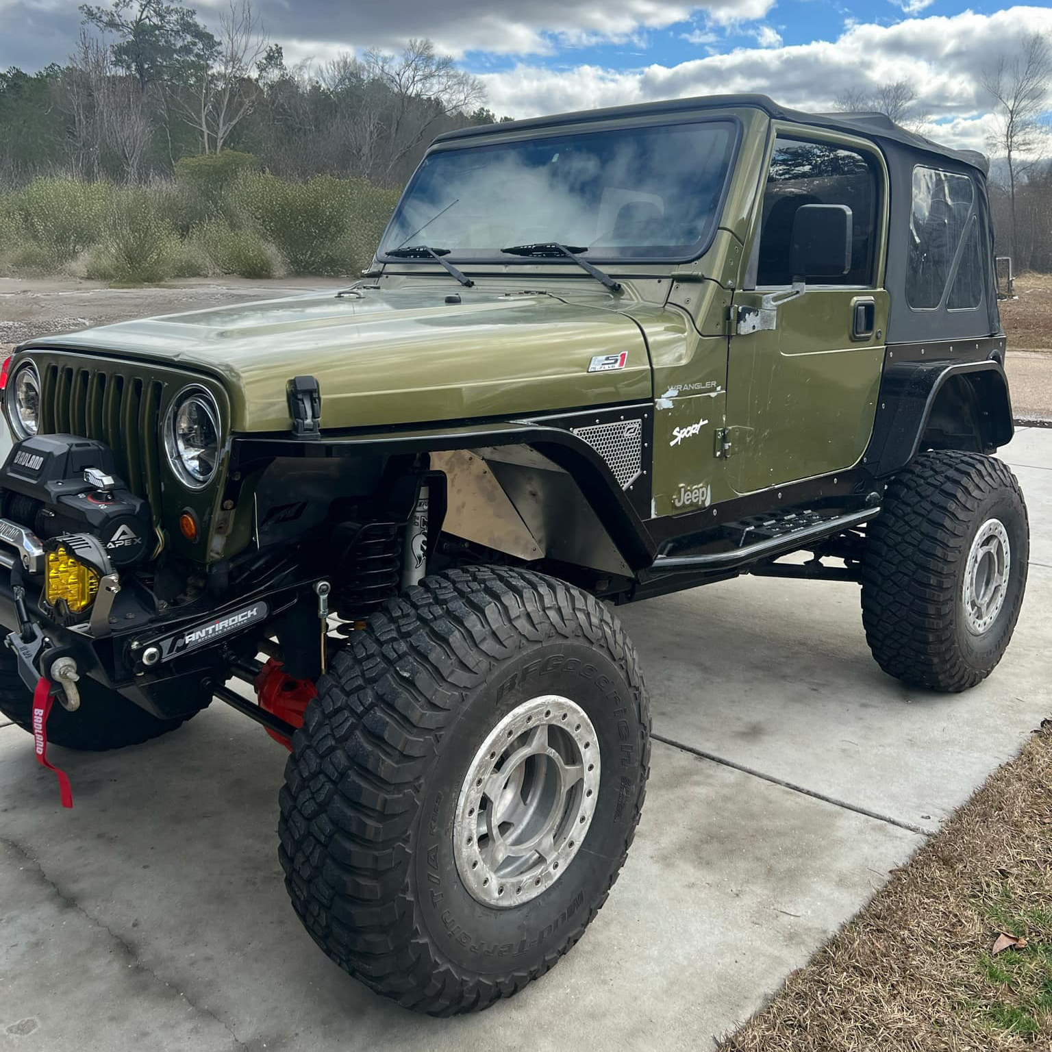 Crusher Front Fender 4" Flare for Jeep TJ/LJ - Aluminum