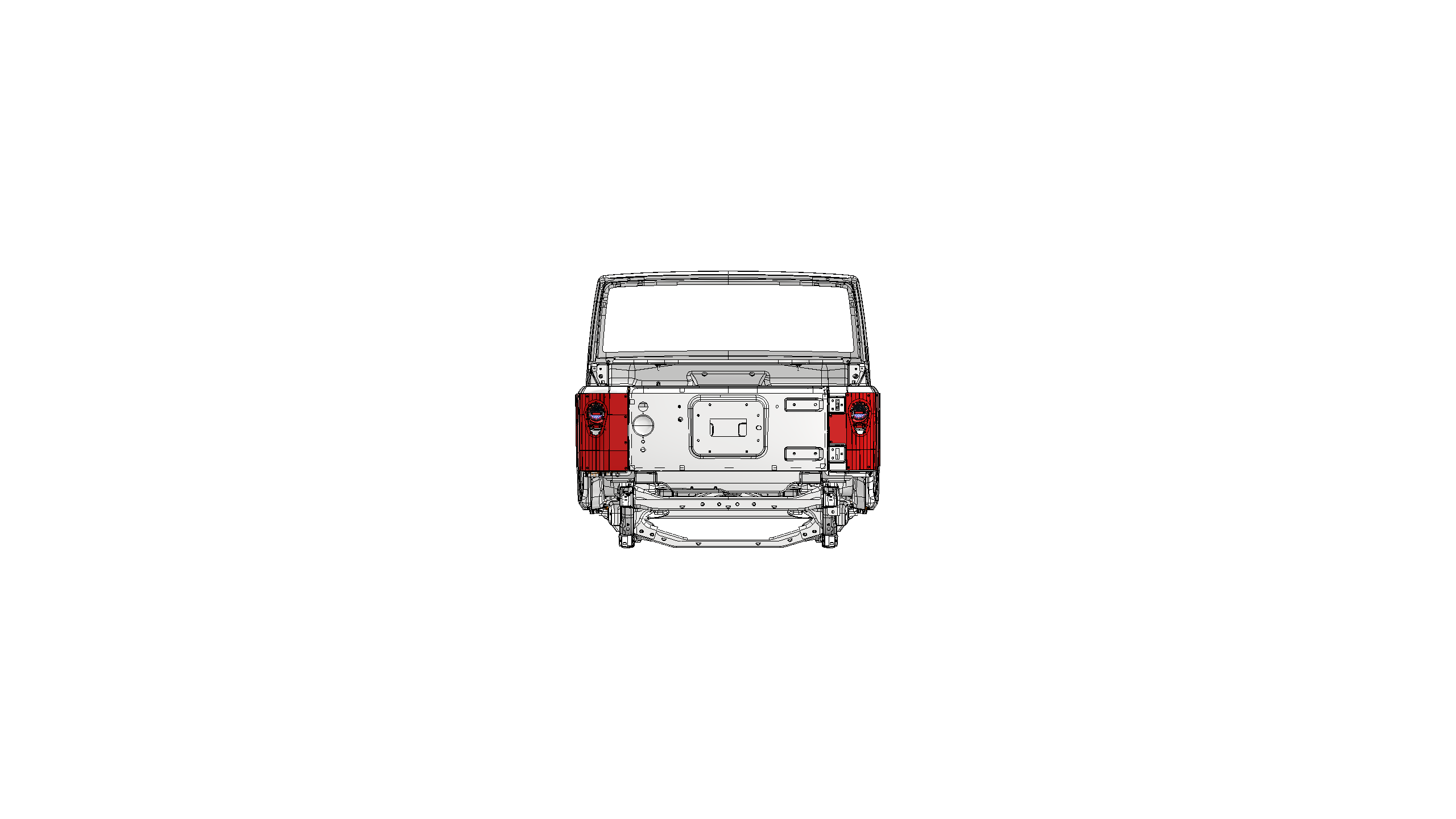 Motobilt Jeep Wrangler JK 2 Door Corner Armor with Tail Light System