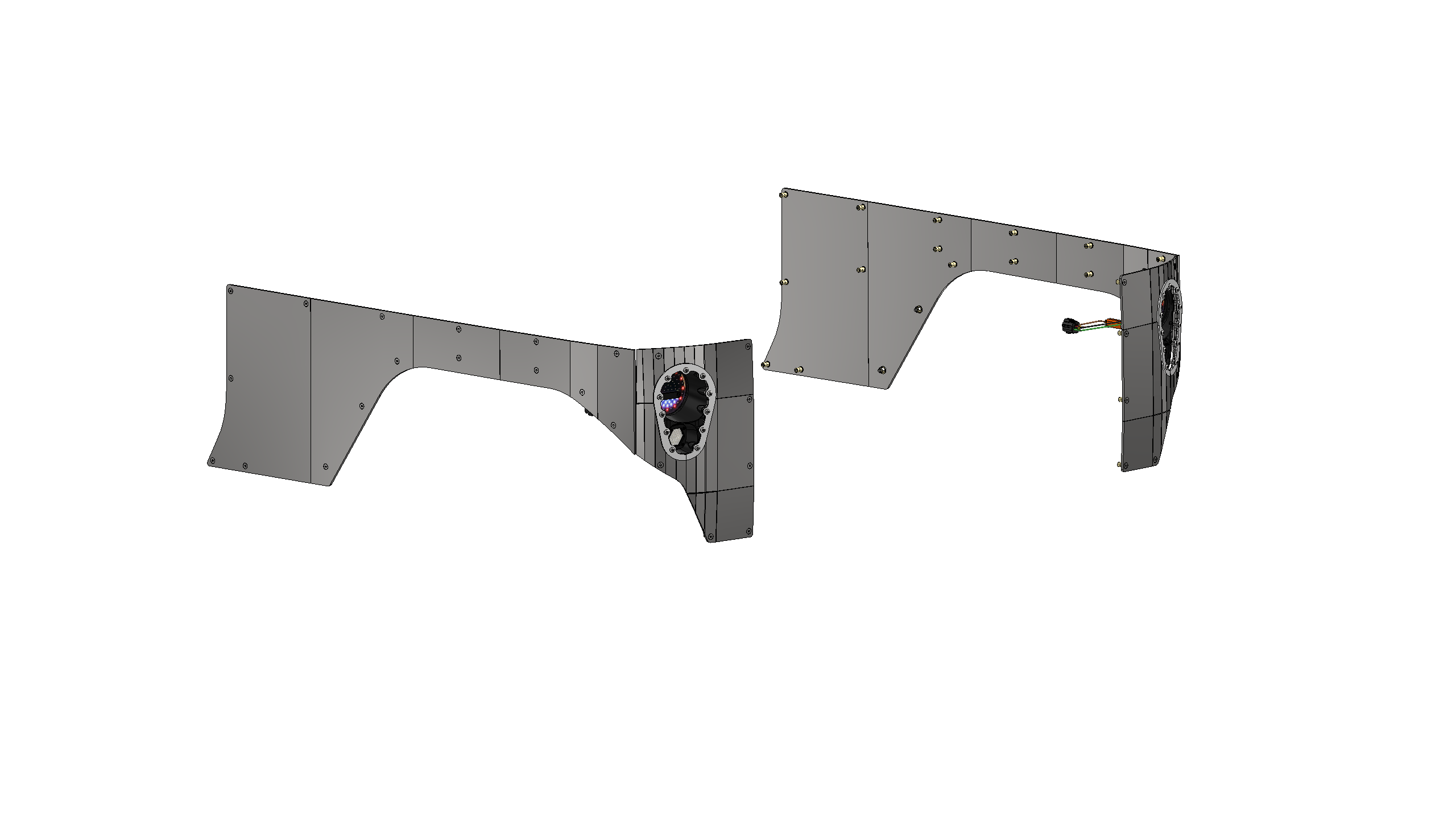 Armadura de Esquina de 10" con Sistema de Luces Traseras para Jeep JK 2 Puertas - Compuerta Trasera Abatible