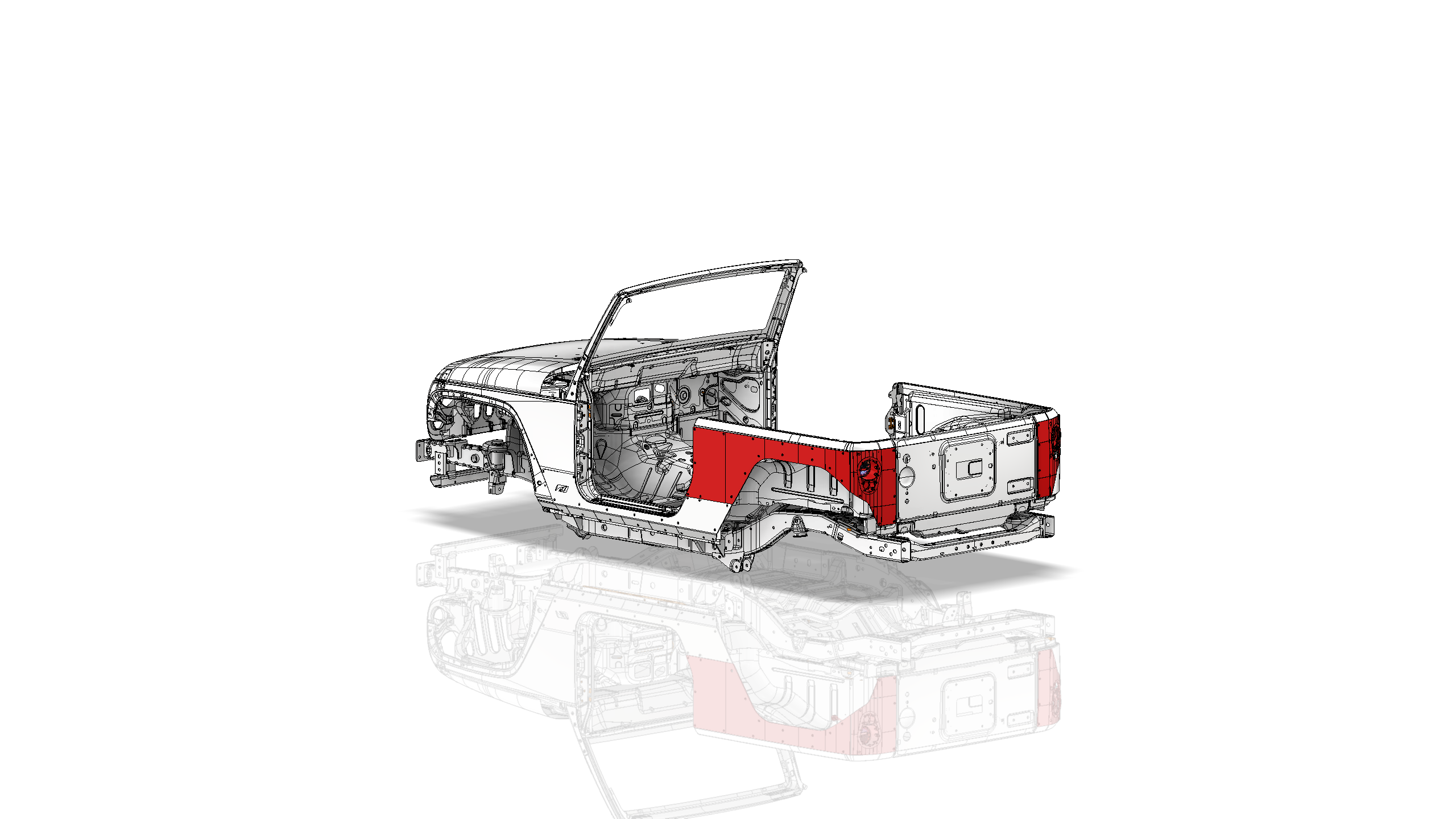 Armadura de Esquina de 10" con Sistema de Luces Traseras para Jeep JK 2 Puertas - Compuerta Trasera Abatible