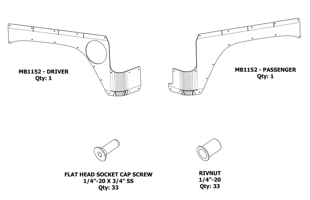 Armadura de esquina trasera para Jeep JLU 4 puertas