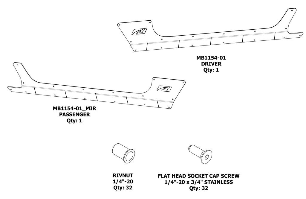 Rocker Armor for Jeep JL 2 Door - Steel