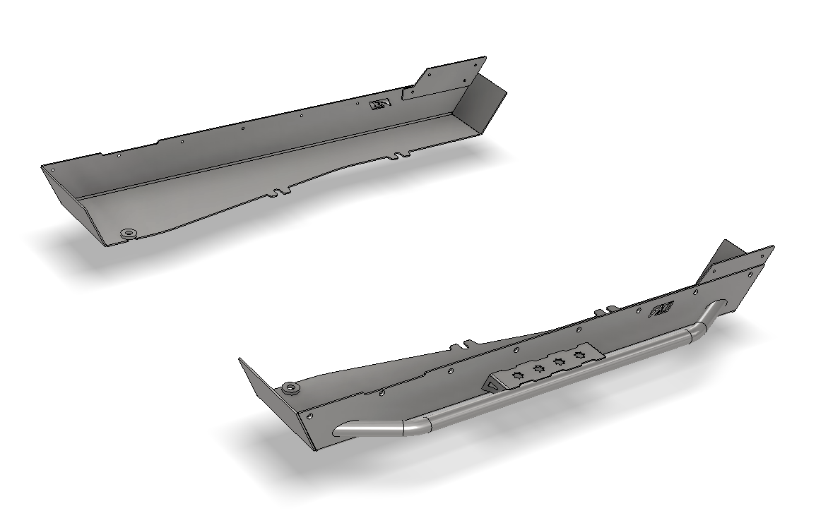 Estriberas de 15" elásticas con escalón tubular para Jeep YJ