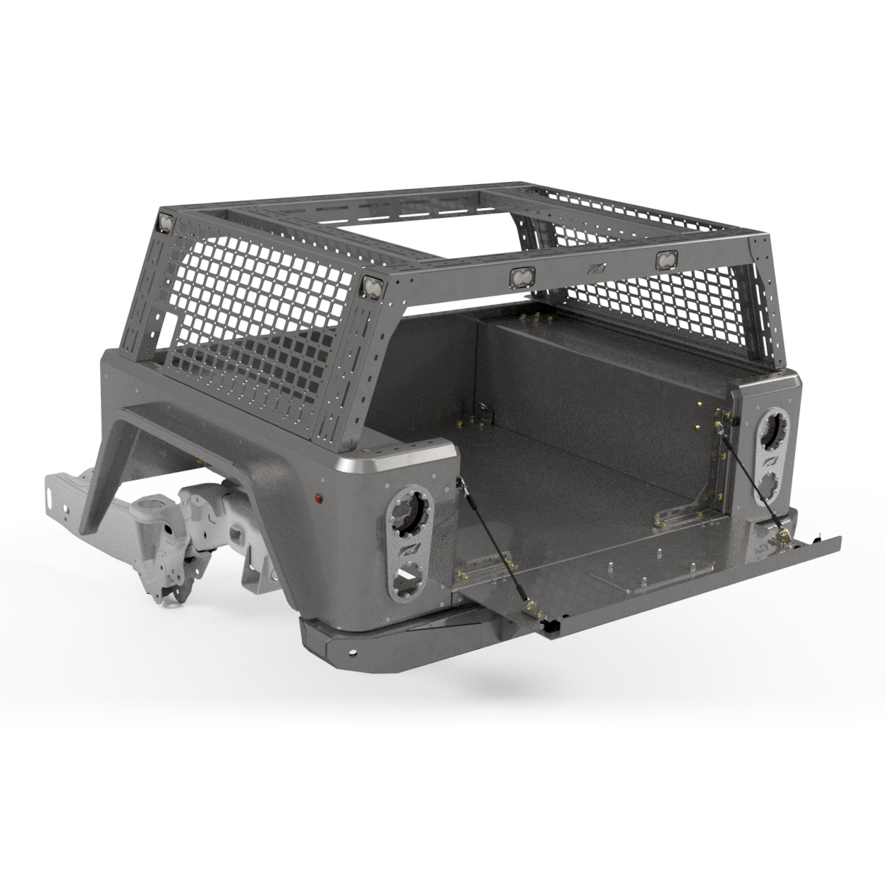 Motobilt Jeep Gladiator JT Bed Rack para caja de reemplazo acortada de Gladiator