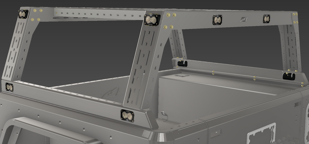 Motobilt Jeep Gladiator JT Barandillas de caja para caja Gladiator Bobbed de reemplazo