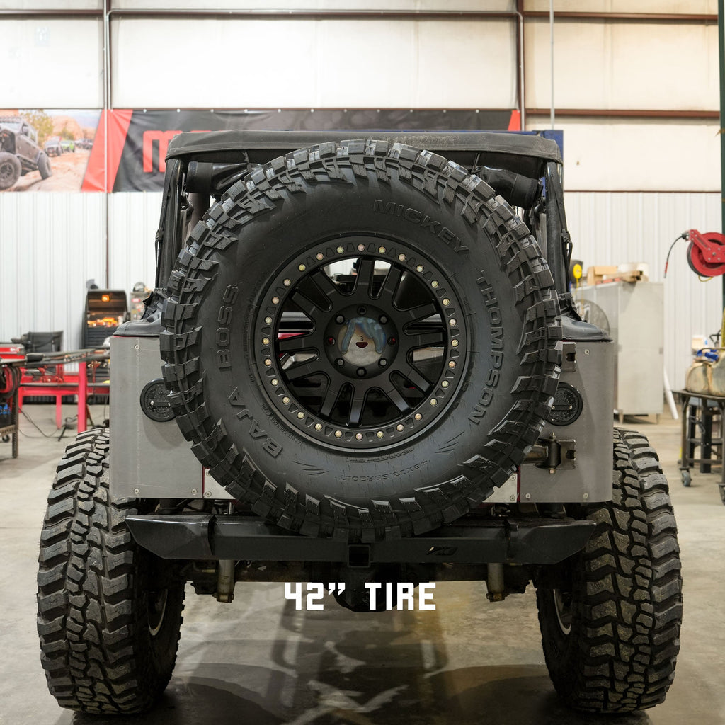 Body Mount Tire Carrier for Jeep YJ / TJ / LJ - 8 x 170mm