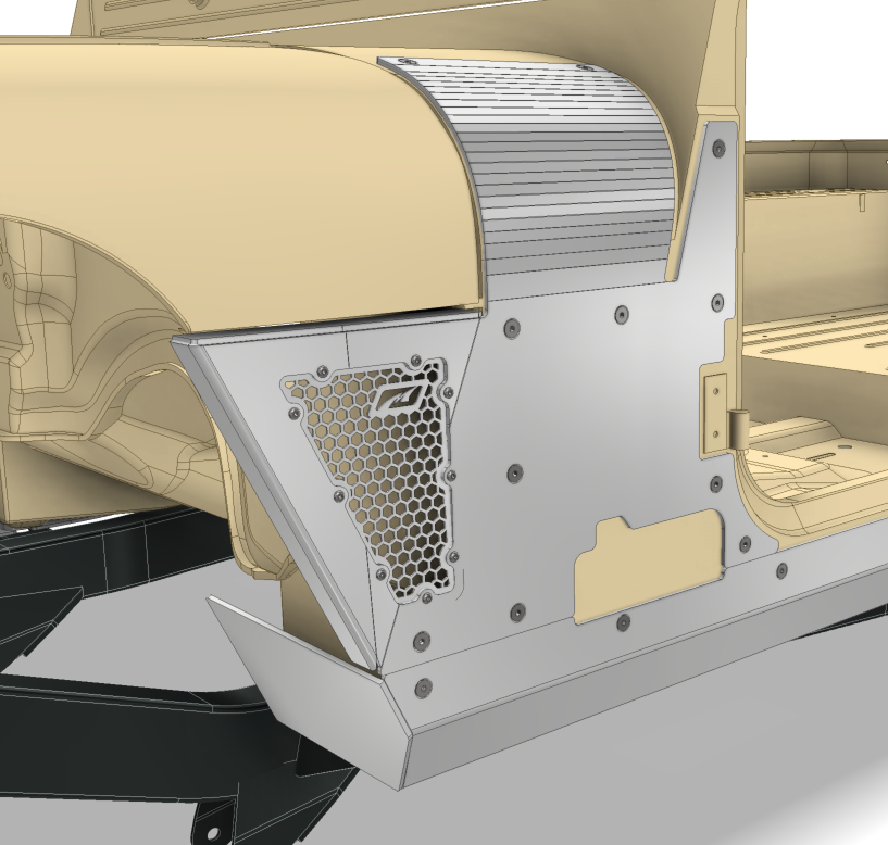 Cubierta de aluminio y miniarmadura de guardabarros para Jeep YJ