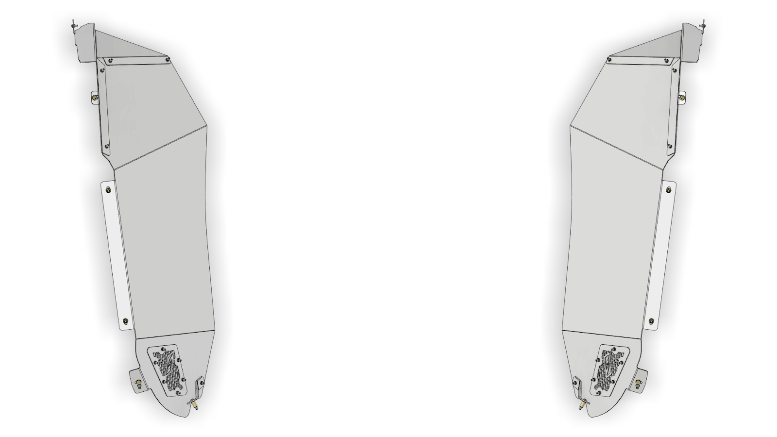 Guardabarros interiores delanteros de gran espacio libre -En blanco- para Jeep JL/JLU/JT para neumáticos de más de 40"