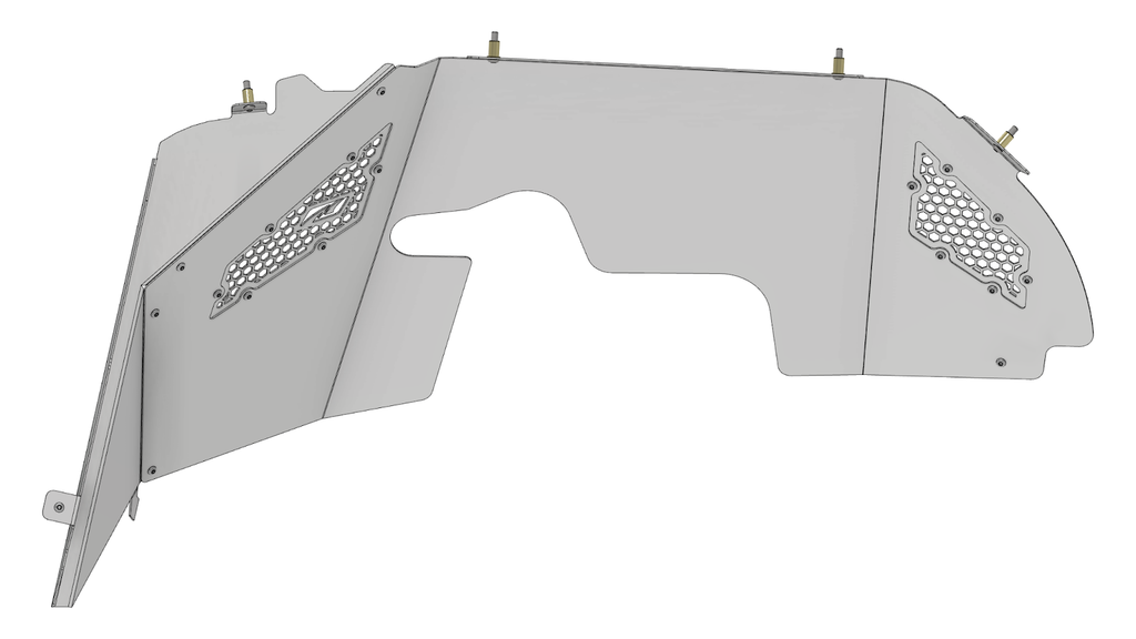 Guardabarros interiores delanteros de alto despeje -Falcon- para Jeep JL/JLU/JT para neumáticos de más de 40"