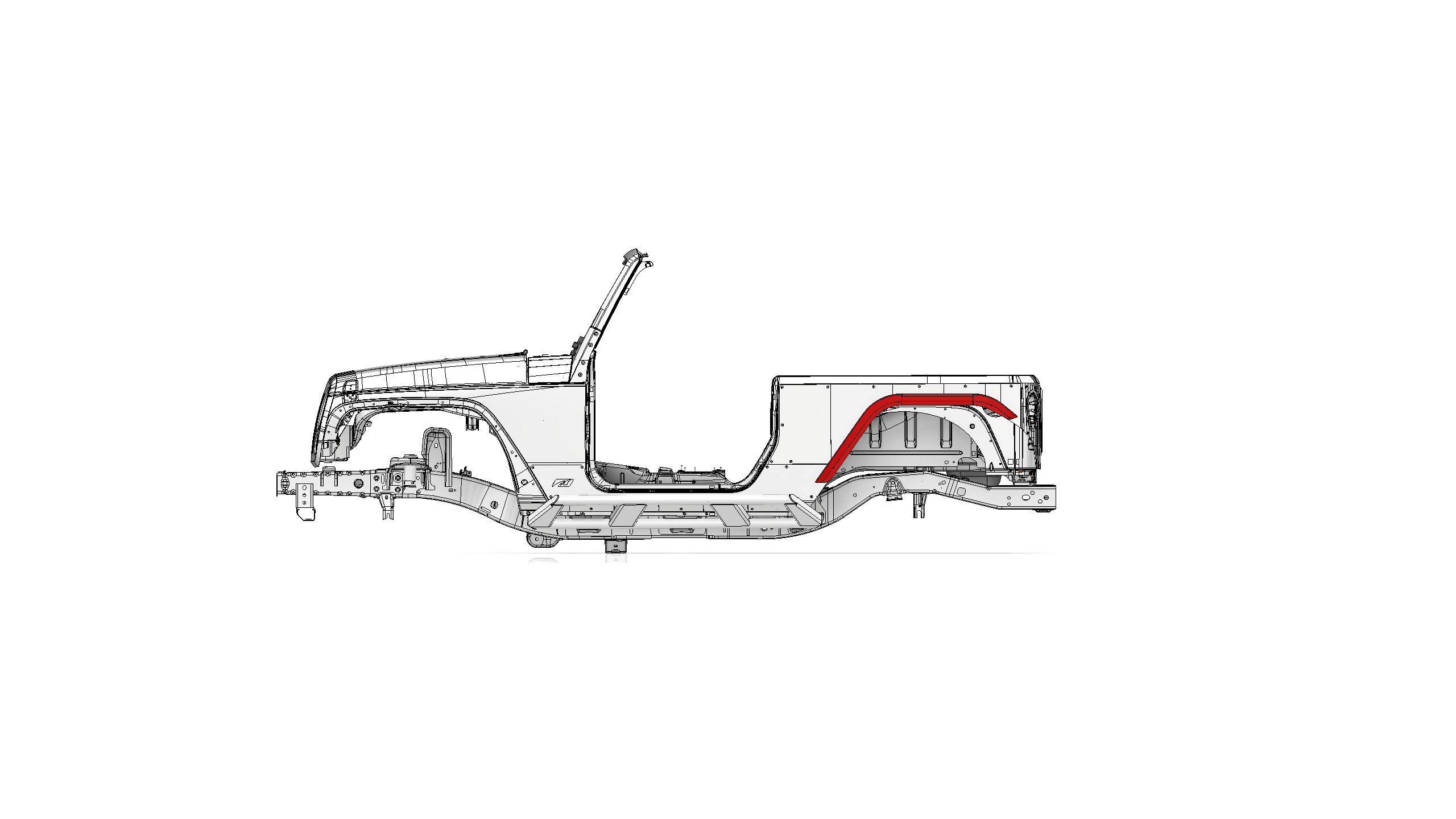 Rear Stretch 2" Flare - Jeep JK for MB1138
