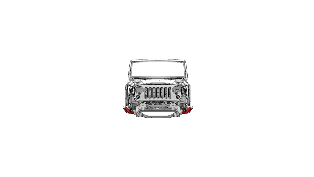 Estribera protectora montada en chasis - Jeep JK