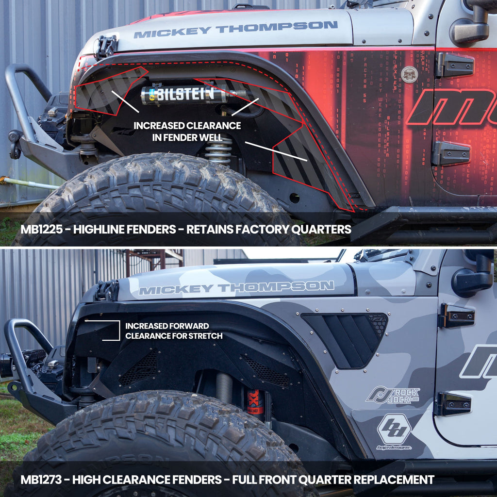 Guardabarros delanteros Tomahawk para JK/JKU