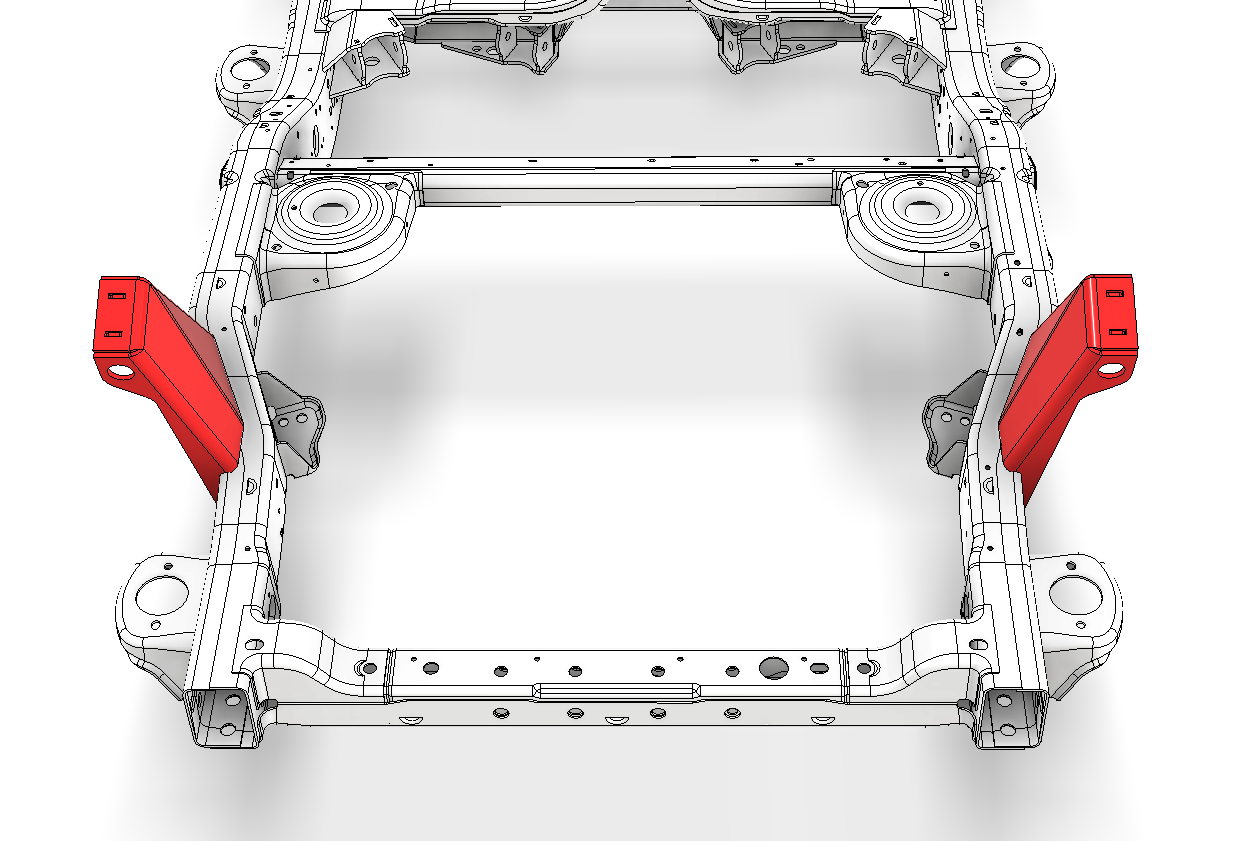 Rear Upper Shock Mounts, 16" ORI/Coilover for Jeep JLU