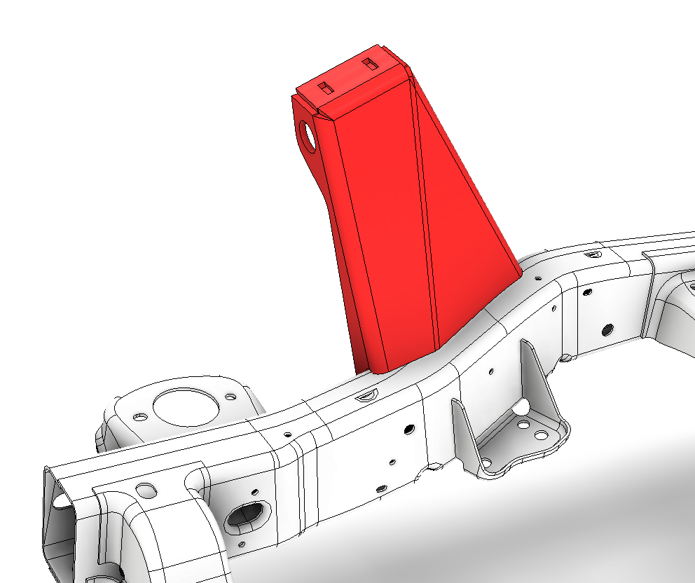 Rear Upper Shock Mounts, 16" ORI/Coilover for Jeep JLU
