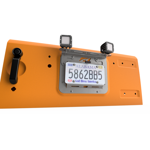Soporte de luz de portón trasero de aluminio para MB1044 - compatible con Jeep JK