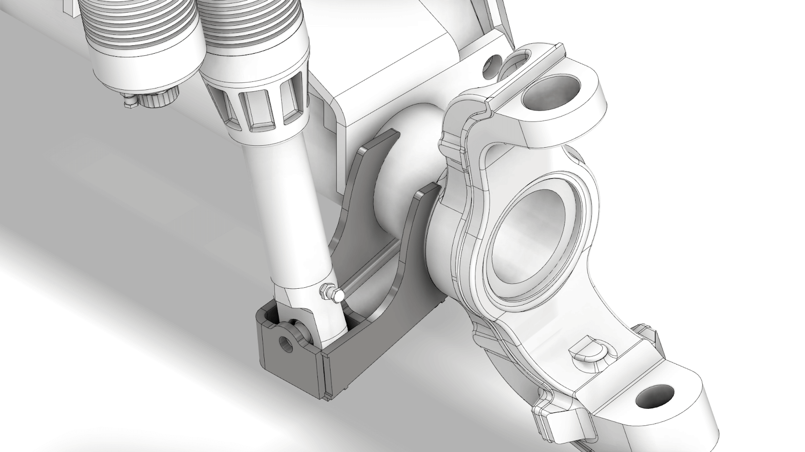 Dana 60 Coilover Strut Drop Bracket
