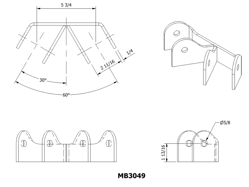 Rear Axle Upper Control Arm Link Mounts for Truss