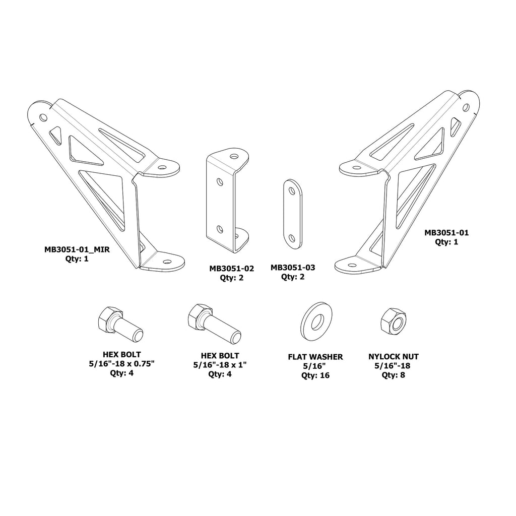 Soportes universales para espejos