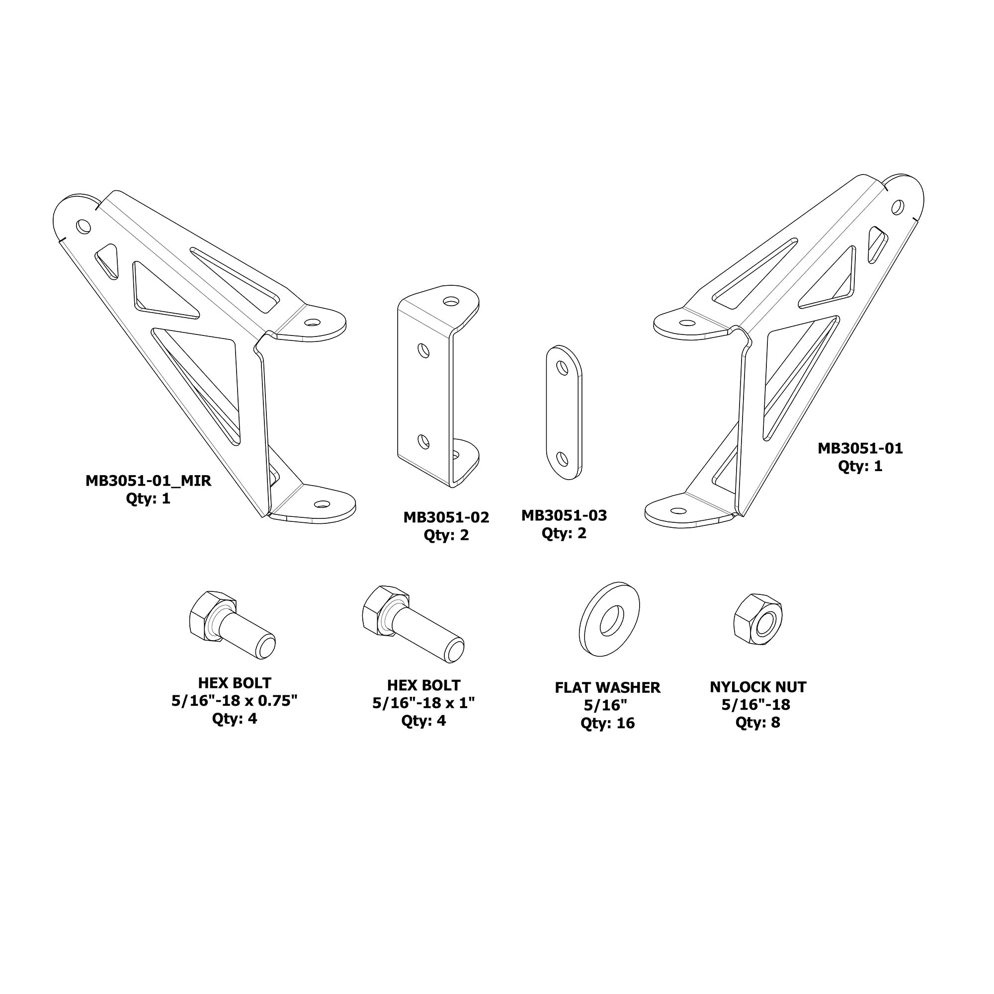Soportes universales para espejos