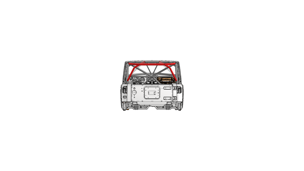 Kit de Tubo Superior Trasero Adicional para Sistema de Jaula Antivuelco de Jeep JK de 2 Puertas