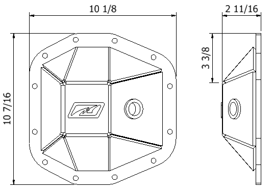 Tapa de diferencial trasero M220 para Ford Bronco