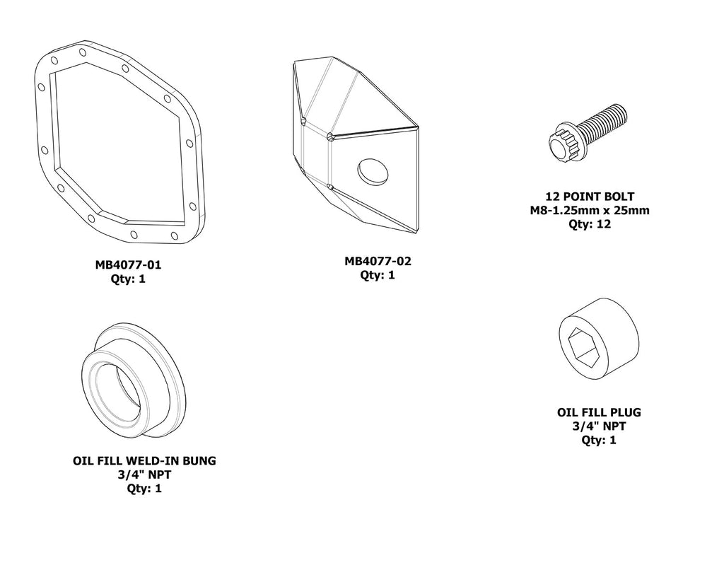 Tapa de diferencial delantero DIY Sport M186 para Jeep JL y JLU