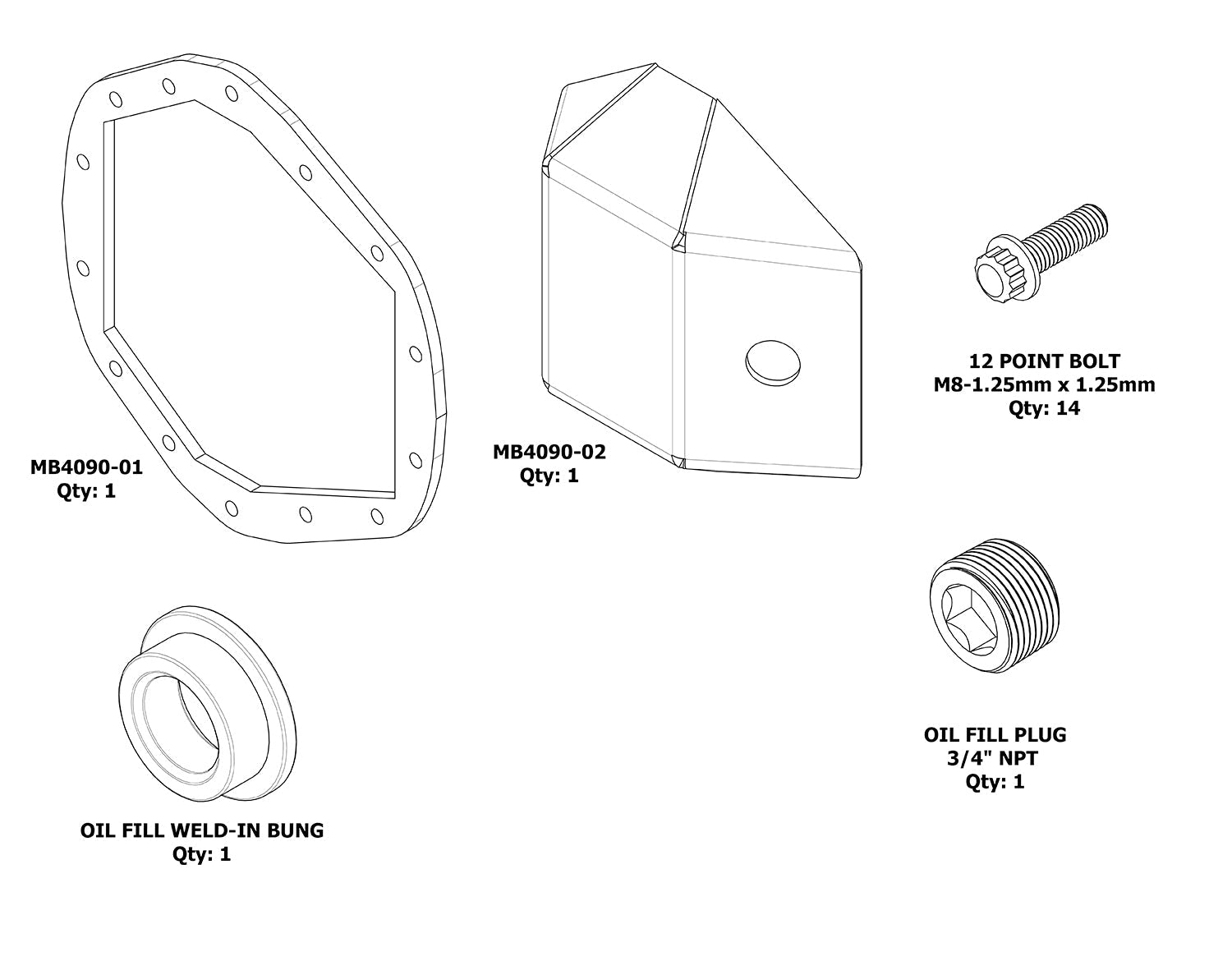 Tapa de diferencial DIY AAM 11.5