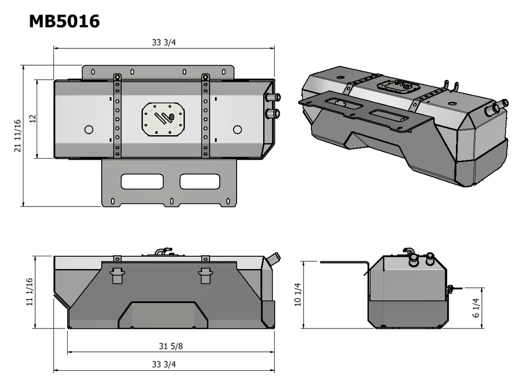 Tanque Trasero de Expansión y Placa Protectora para Jeep YJ