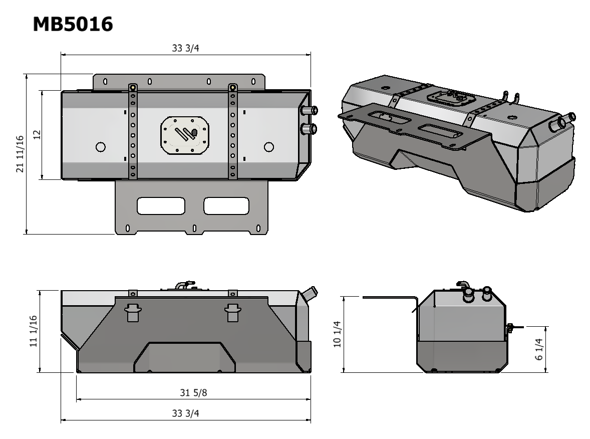 Tanque Trasero de Expansión y Placa Protectora para Jeep YJ