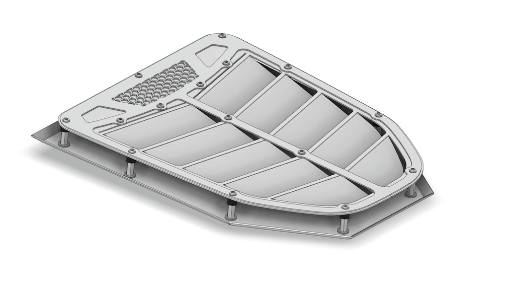 Motobilt rejilla central para cofre: compatible con el cofre JK de Rock Monster USA
