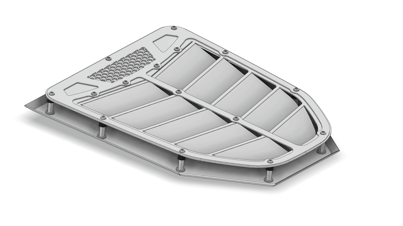 Motobilt rejilla central para cofre: compatible con el cofre JK de Rock Monster USA
