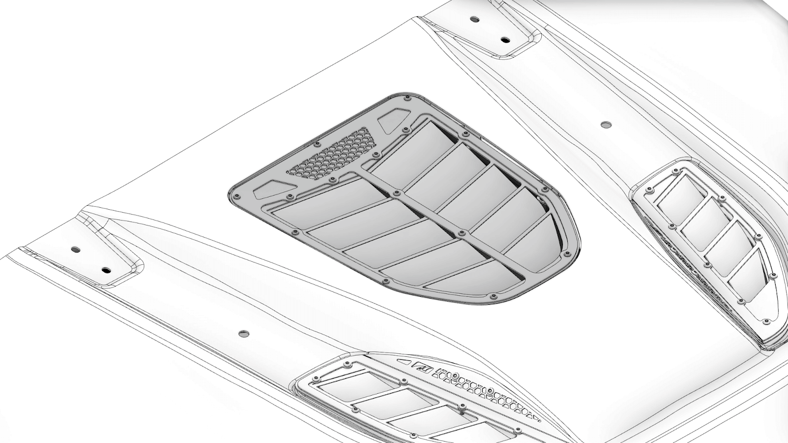 Motobilt rejilla central para cofre: compatible con el cofre JK de Rock Monster USA