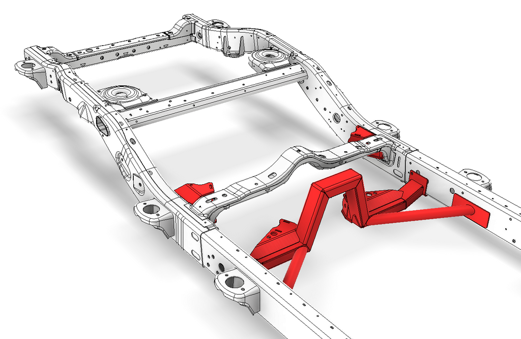 Rear 4 Link Suspension Bracket Kit for Jeep JLU