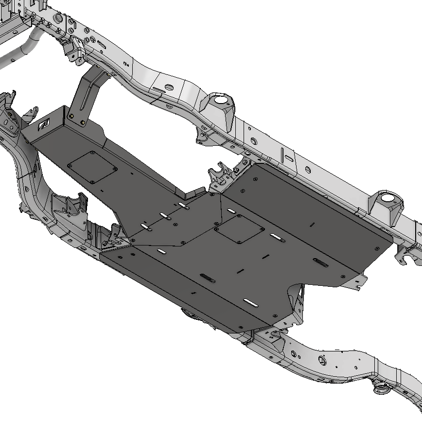 4 Link Suspension Engine Skid and Replacement Belly Skid for Jeep JKU