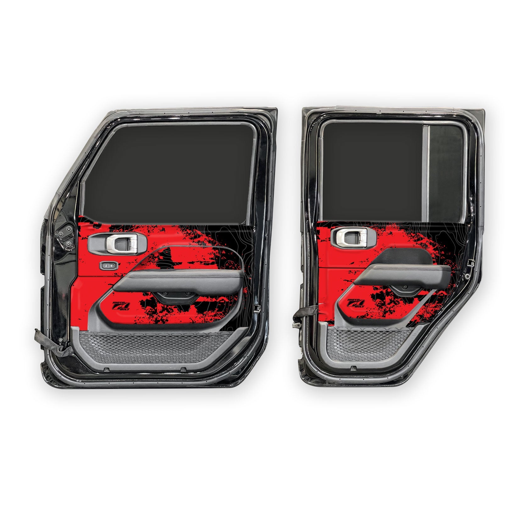 MotoSkinz - Gráficos para el interior de las puertas para Jeep JLU / JT