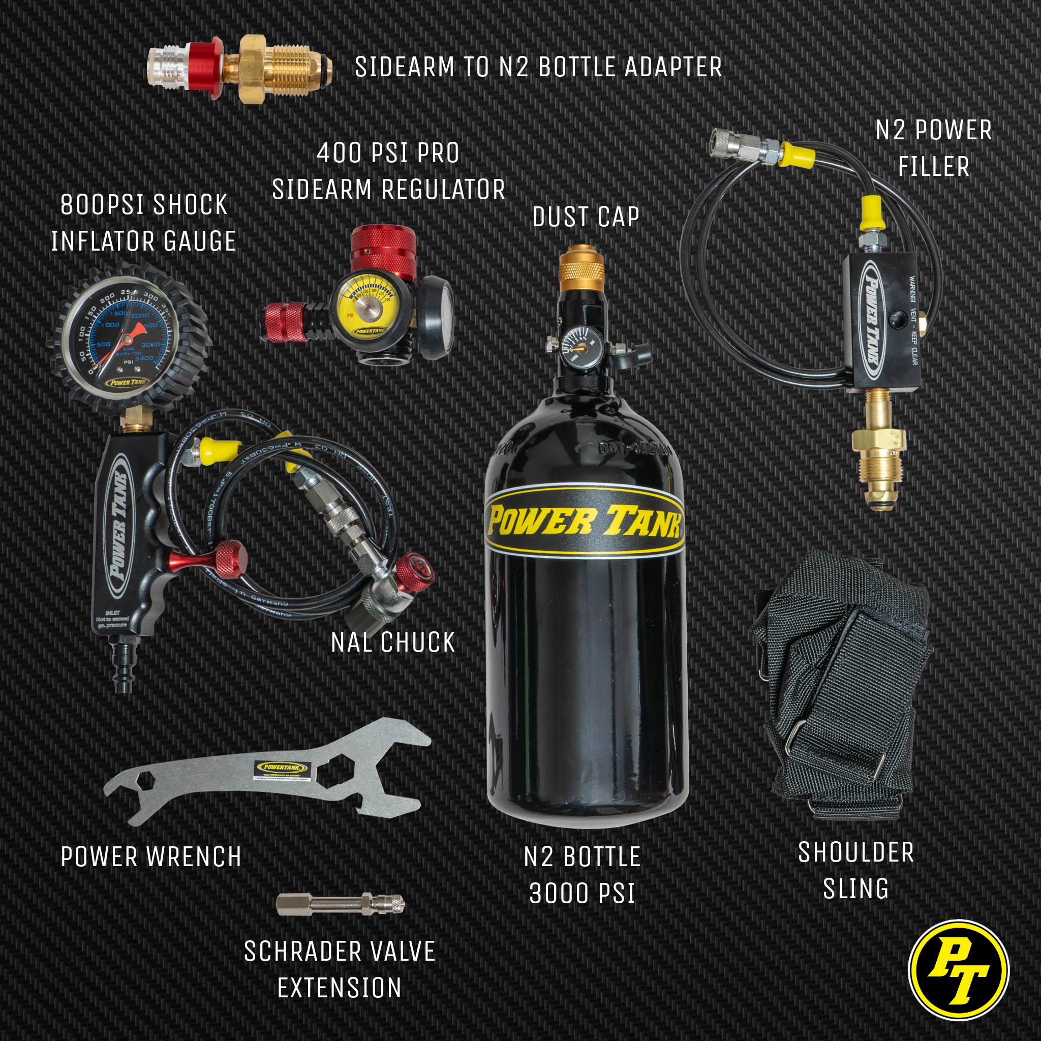 Power Tank Shock Boss™ V2 - Portable Nitrogen Shock Tuning Kit