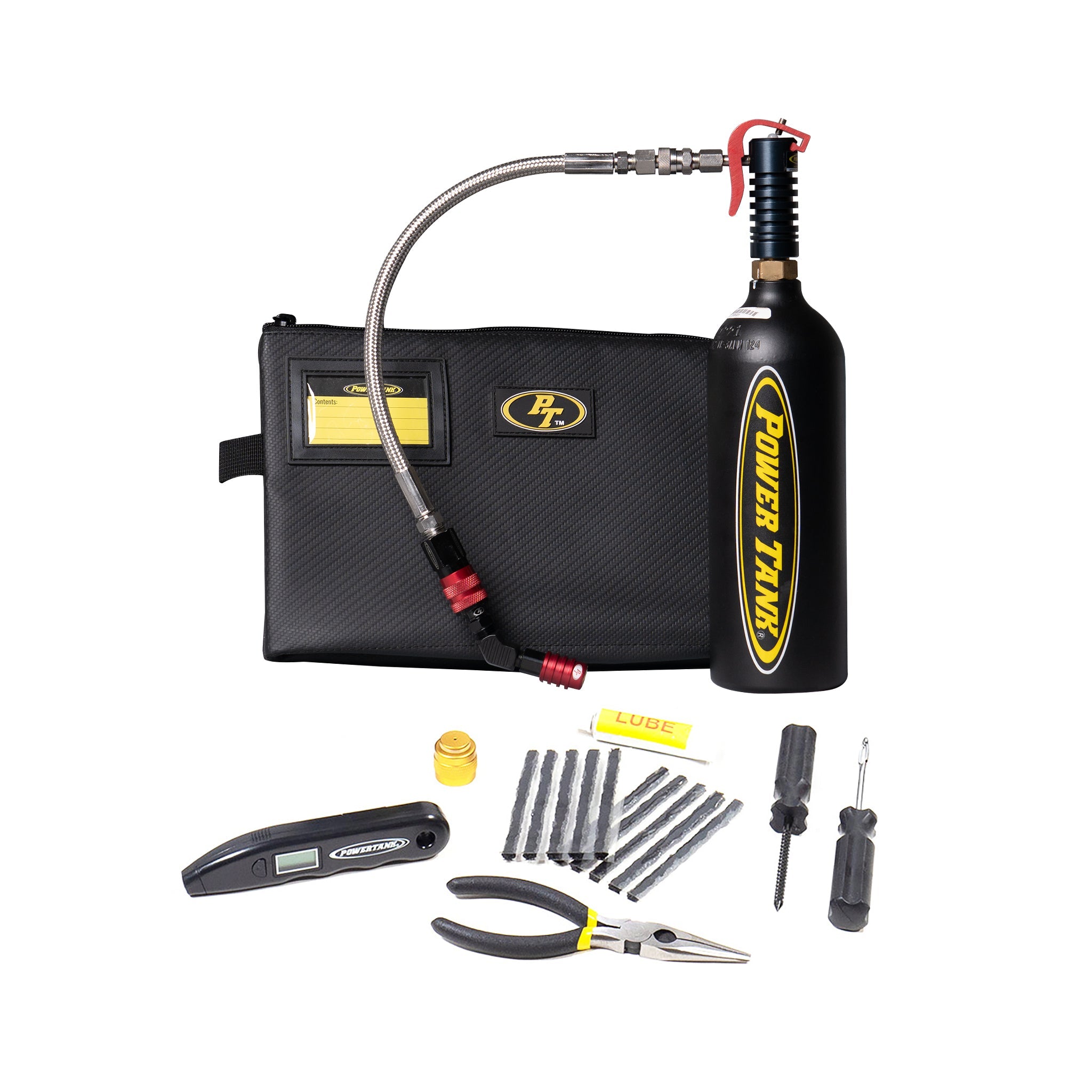 Power Tank All-In-One Tire Repair Kit with 20 oz CO2 air source