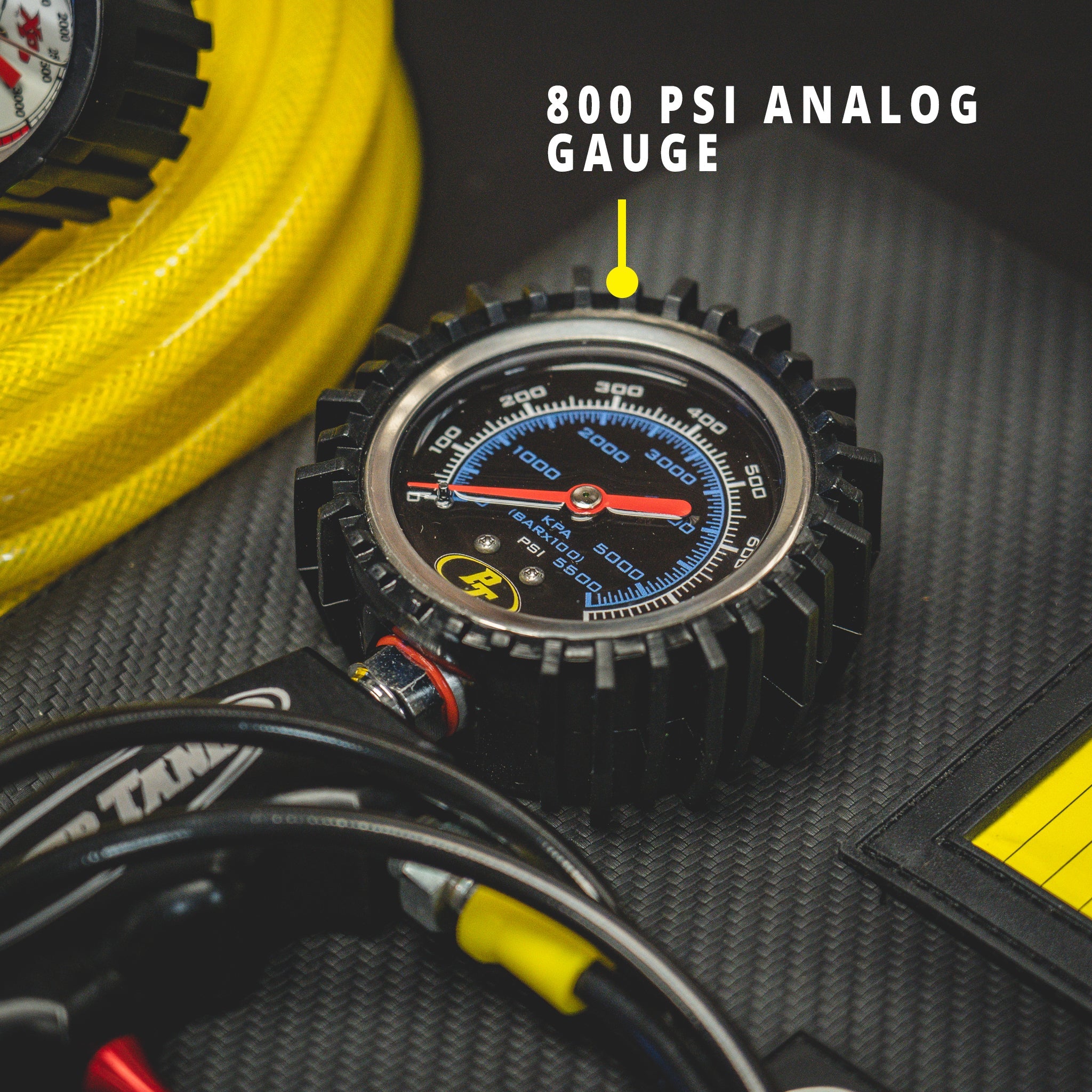 Power Tank Shock Inflator with Gauge Tool
