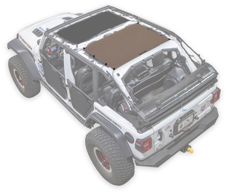 Jeep Wrangler JLU 4-Door Sun Shade Solid Color Shade Top (2018–2026)